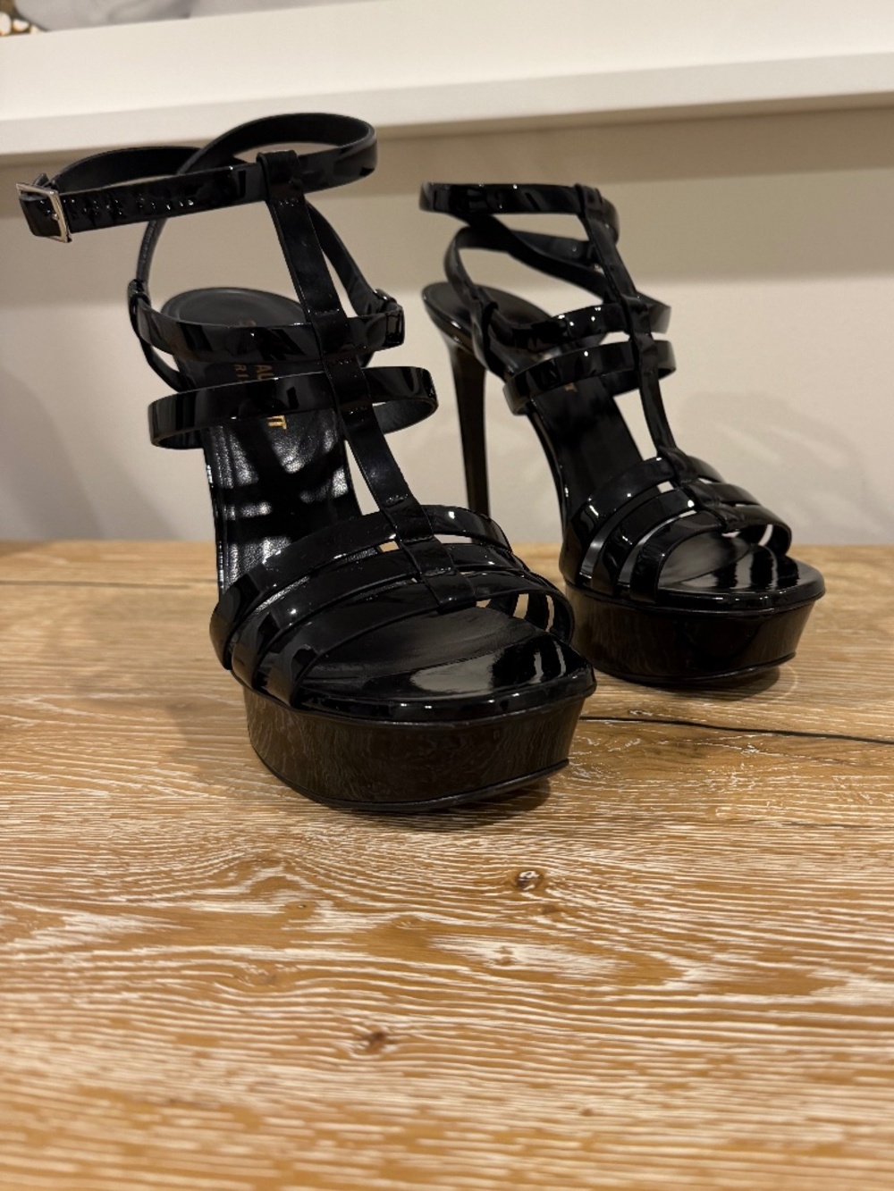 Saint Laurent Platform Black Patent Size 38 - Picture 3 of 13